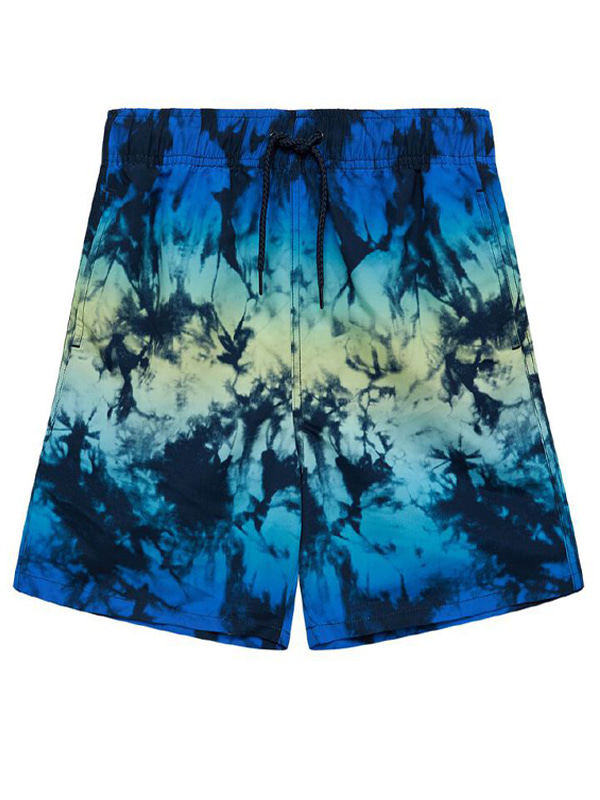 Boy Swim Shorts with Pockets in Floral Print