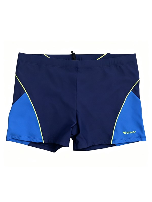 Men Swim Short in Navy with Contrast Panel in Blue