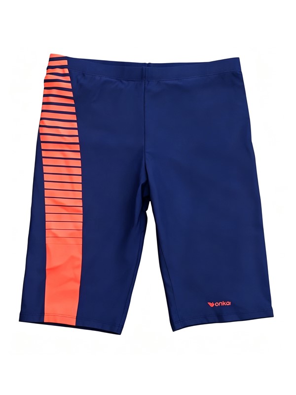 Men Knee Length Swim Shorts in Navy